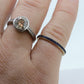 14k Gold BLUE Sapphire Full Eternity Thin Band. Thin Channel Set Princess Sapphire calibre cut Full Eternity band. st(110)