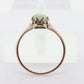 10k Green White Jade Jadeite ring. Apple translucent green cabochon ring. st(100)