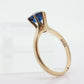 10k Blue SAPPHIRE victorian prong set. Sapphire prong set solitaire ring. st(90)