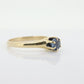14k London Blue Topaz Solitaire Ring. 14k yellow gold Blue round Topaz Victorian Claw solitaire ring. st(55)