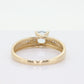 14k Aquamarine Diamond ring. Large Aquamarine solitaire ring.