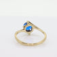 10k Round Blue Spinel ring. 10k Yellow Gold Blue Spinel Solitaire Ring