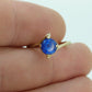 10k Round Blue Spinel ring. 10k Yellow Gold Blue Spinel Solitaire Ring