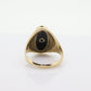 10k ONYX and diamond ring. Onyx and diamond yellow gold W 30 Year Anniversary st75