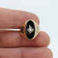 10k ONYX and diamond ring. Onyx and diamond yellow gold W 30 Year Anniversary st75