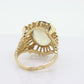 14k Large Oval GREEN Amethyst ring. 14k Large Light Green Amethyst Cocktail Statement ring st(172/50)