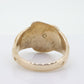 Antique LION Signet Ring. 10k Yellow gold. Blank Engrave able Signet ring. Heavy Lion Lioness Ring st(200)