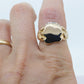 Antique LION Signet Ring. 10k Yellow gold. Blank Engrave able Signet ring. Heavy Lion Lioness Ring st(200)