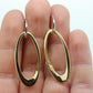 14k Gold Puffed Hollow HOOP Earrings. Intertwined Glossy Loop earrings. MILOR Italy st132/25