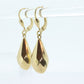 18k Gold Puffed Hollow Dangle Earrings. Glossy Geometric Drop earrings. Milor Italy st103/50