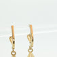 18k Gold Puffed Hollow Dangle Earrings. Glossy Geometric Drop earrings. Milor Italy st103/50