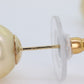 GOLDEN SOUTH SEA Pearl Stud Earrings -10mm Deep Golden South Sea Pearls - 14k Yellow gold - Earrings - st(196/11)