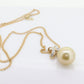 South Sea Pearl Pendant. 14k Gold South Sea Pearl Dangle Pendant Necklace. Large Pearl diamond necklace. st(192/11)