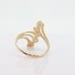 14k Heart and diamond ring. Tiny Heart multiple heart ring love beat ring. Dainty skinny stacking stacked ring. st(109/25)
