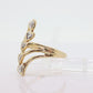 14k Heart and diamond ring. Tiny Heart multiple heart ring love beat ring. Dainty skinny stacking stacked ring. st(109/25)