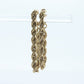 14k Rope chain Hoop Drop Earrings. 14k Yellow Gold earrings st(71/87)