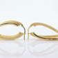 14k Gold Puffed Hollow HOOP Earrings. Intertwined Textured Loop earrings. MILOR Italy st74/75