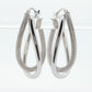 14k Gold Puffed Hollow HOOP Earrings. Intertwined Textured Loop earrings. MILOR Italy st74/75