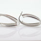 14k Gold Puffed Hollow HOOP Earrings. Intertwined Textured Loop earrings. MILOR Italy st74/75
