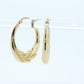 Vintage 14k Gold Puffed Hollow Earrings. Carla Hoop earrings. st(88/11)