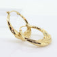 Vintage 14k Gold Puffed Hollow Earrings. Carla Hoop earrings. st(88/11)