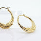 Vintage 14k Gold Puffed Hollow Earrings. Carla Hoop earrings. st(88/11)
