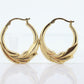 Vintage 14k Gold Puffed Hollow Earrings. Carla Hoop earrings. st(88/11)