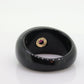 14k Carved Onyx and Ruby Ring. Solid Onyx shank with LC Ruby. st(100/63)
