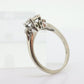 ARTCARVED 14k Gold Diamond Ring. Art carved square cathedral engagement ring. Jr Wood Art Deco Diamond. st2-07/11