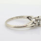 ARTCARVED 14k Gold Diamond Ring. Art carved square cathedral engagement ring. Jr Wood Art Deco Diamond. st2-07/11