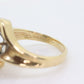 14k Yellow Gold Bypass daisy Ring. Round Diamond 1ctw Snowflake Cluster Ring. Waterfall diamond. 1ctw diamonds st(2-81/75)