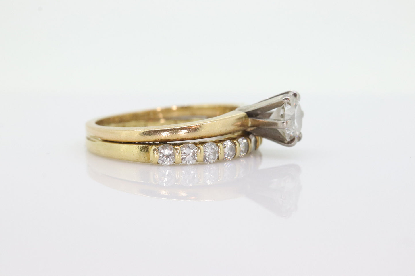18k Round VVS Diamond Solitaire Ring . Engagement set. Wedding band. Stunning 0.56ct VVS Diamond. Total 1ct. stock(276/11)