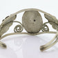 Large Turquoise Bangle Cuff Bracelet. Sterling Silver Turquoise Tribal Bangle. Open scroll work. st(46/11)