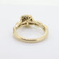 14k LEO Diamond Ring. Princess cut Diamond Halo Infinity shank solitaire engagement ring. LEO diamond. st(288)