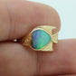 14k KABANA KBN Opal Ring. 14k OPAL inlay Fish. Natural Opal ring by Kabana Designer. st(259)