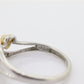 10k Triple Heart Diamond Cluster ring. 10k yellow gold with Rose gold middle heart white gold. st(46)
