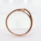 10k Pave Diamond Buckle Ring. Rose Gold diamond Hook KNOT ring. 10k Rose Gold encrusted stacking band. st(161)