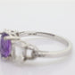 Multi-Color Gem Ring. 10k Trilogy ring. Amethyst Sapphire Ring. Triple Three gem ring. st(50)
