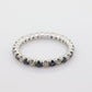 14k Diamond Sapphire Full Eternity Thin Band. Thin Channel Set Round Sapphire Diamond Full Eternity band. st(150)