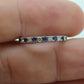 14k Diamond Sapphire Full Eternity Thin Band. Thin Channel Set Round Sapphire Diamond Full Eternity band. st(150)