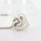 Vintage Tiffany and Co Necklace Heart Pendant. Elsa Peretti sterling silver puffed heart necklace. st(86)