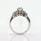 14k Gold daisy Ring. Round HALO Diamond Sunburst Starburst Cluster Ring. Waterfall diamond. Diamonds st(196)