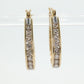 14k Diamond Hoop Earrings. Diamond channel set diamond HOOP Earrings. Est 0.96ctw -1 ctw of diamonds
