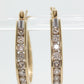 14k Diamond Hoop Earrings. Diamond channel set diamond HOOP Earrings. Est 0.96ctw -1 ctw of diamonds