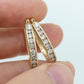14k Diamond Hoop Earrings. Diamond channel set diamond HOOP Earrings. Est 0.96ctw -1 ctw of diamonds