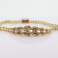 Diamond Double Row Rope 14k Bracelet. 14k rope bracelet. Graduating Rope Bracelet with Diamonds. Vintage Gold Bracelet st(280)