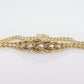 Diamond Double Row Rope 14k Bracelet. 14k rope bracelet. Graduating Rope Bracelet with Diamonds. Vintage Gold Bracelet st(280)