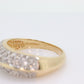 14k Diamond Pave Encrusted Band. Diamond Dome Bombe Cluster band. Diamond ring. Mirror half diamond ring st131
