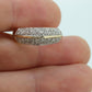 14k Diamond Pave Encrusted Band. Diamond Dome Bombe Cluster band. Diamond ring. Mirror half diamond ring st131