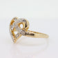 10k Open Heart Ring. 10k Open Interlocking hearts promise ring. st(45)